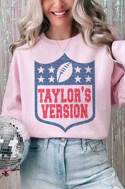 PLUS SIZE TAYLORS FOOTBALL GRAPHIC SWEATSHIRT