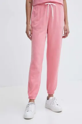 Polo Ralph Lauren cotton joggers pink color smooth 211935585