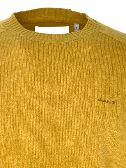 PULLOVER UOMO GIALLO SENAPE MISTO LANA