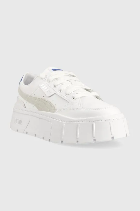 Puma leather sneakers Mayze Stack Wns white color 384363