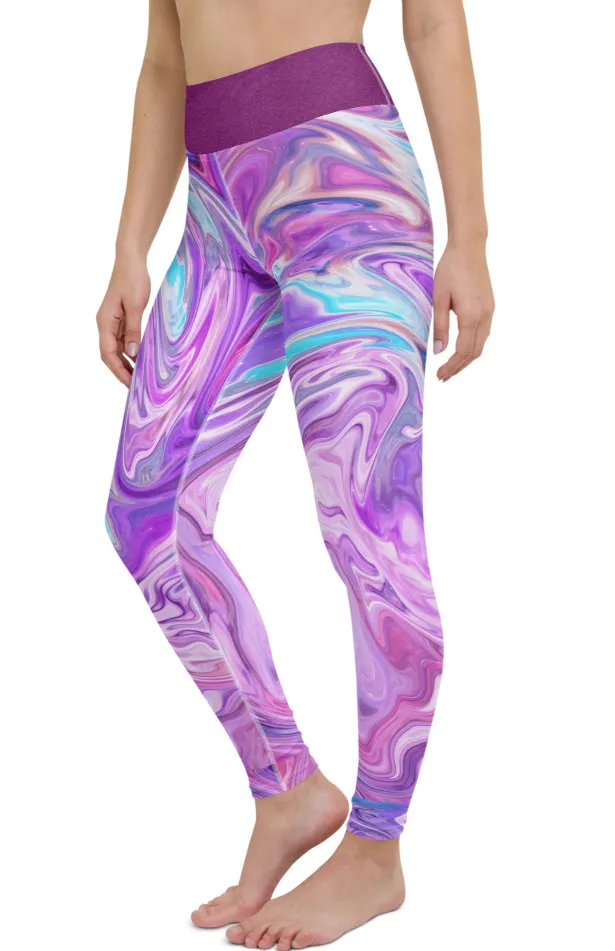 Purple Marbled Leggings