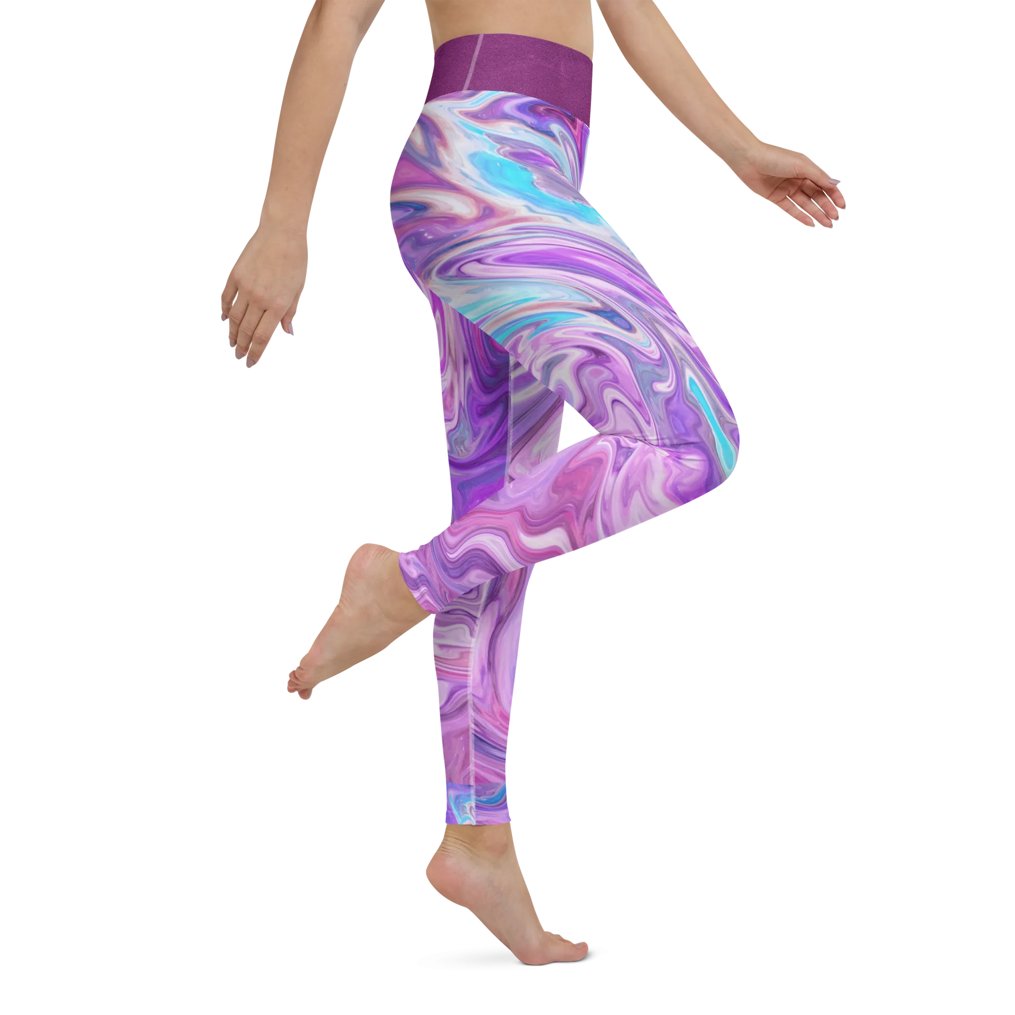 Purple Marbled Leggings