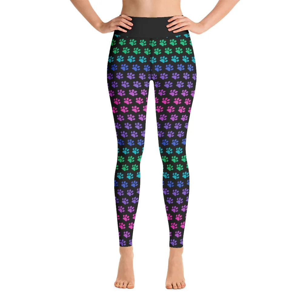 Rainbow Paw Yoga Leggings