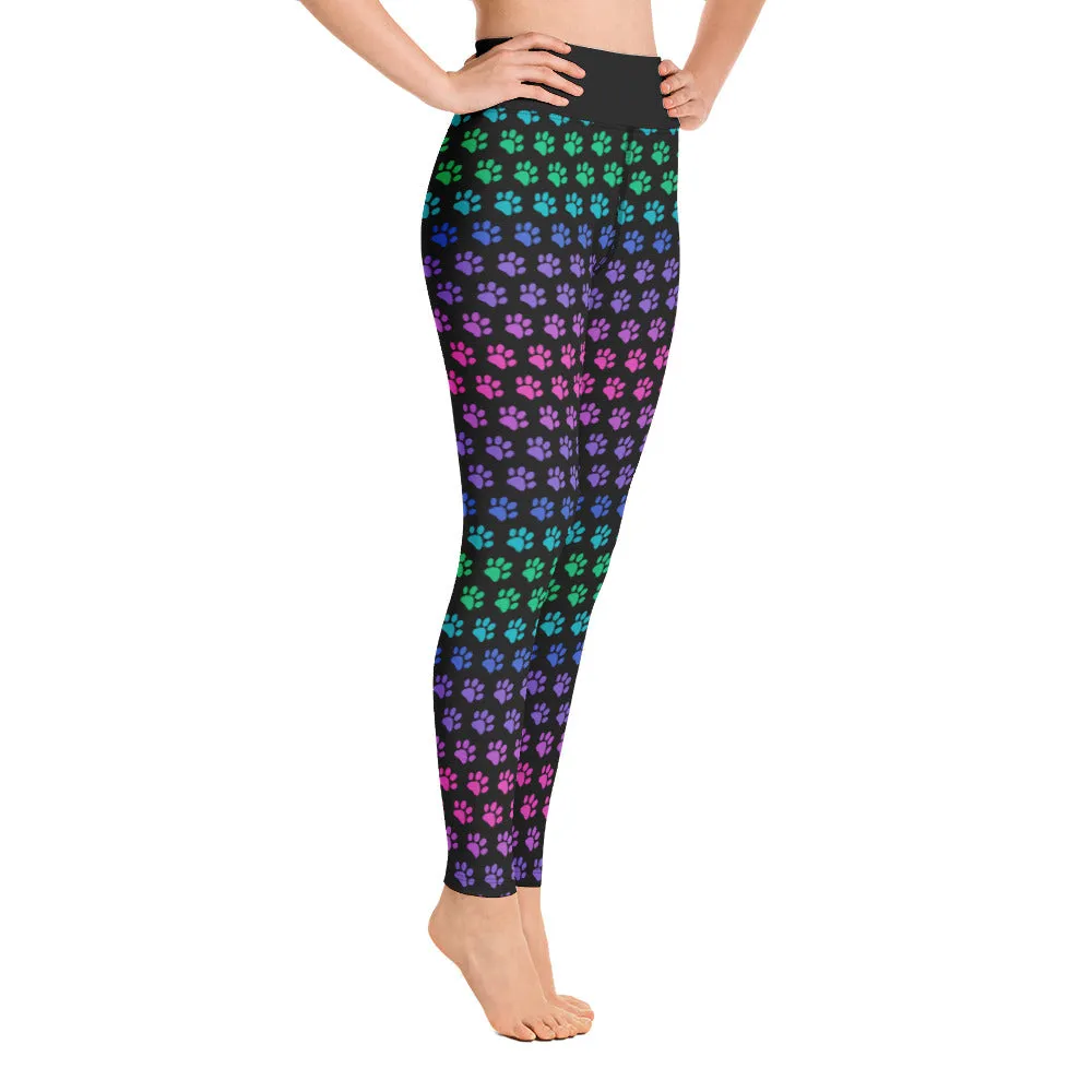 Rainbow Paw Yoga Leggings