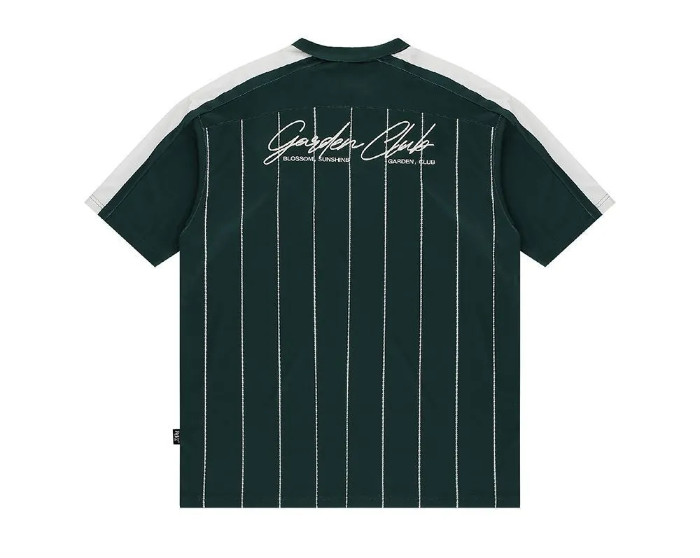 RDVZ  |Stripes Unisex Street Style Short Sleeves Oversized Logo