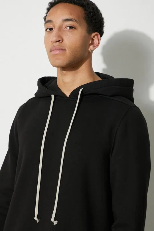 Rick Owens cotton sweatshirt Pullover Hoodie men's black color DU01D1285.F.09