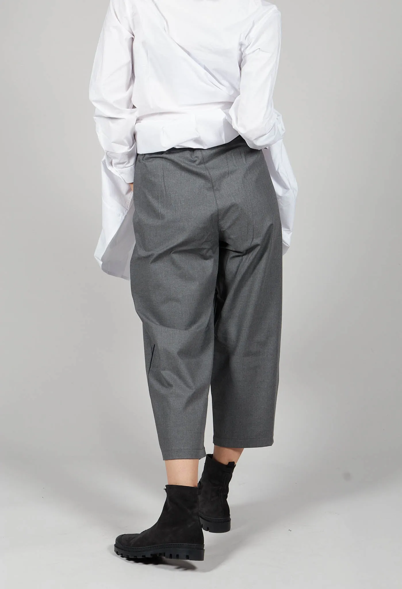 Rolled up Capri Trouser in Dusty Grey