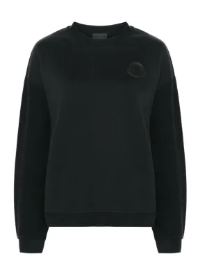 RUBBERISED-LOGO PANELLED SWEATSHIRT