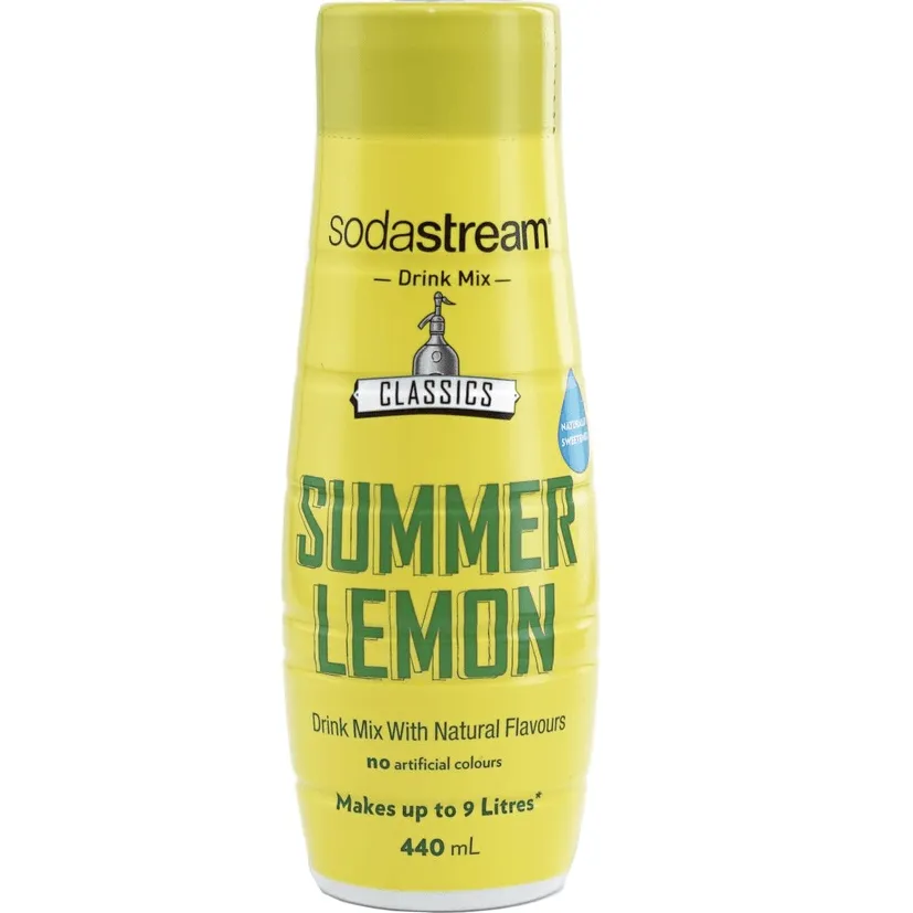 SodaStream Summer Lemon Syrup Soda Mix 440mL Pack 6 BULK