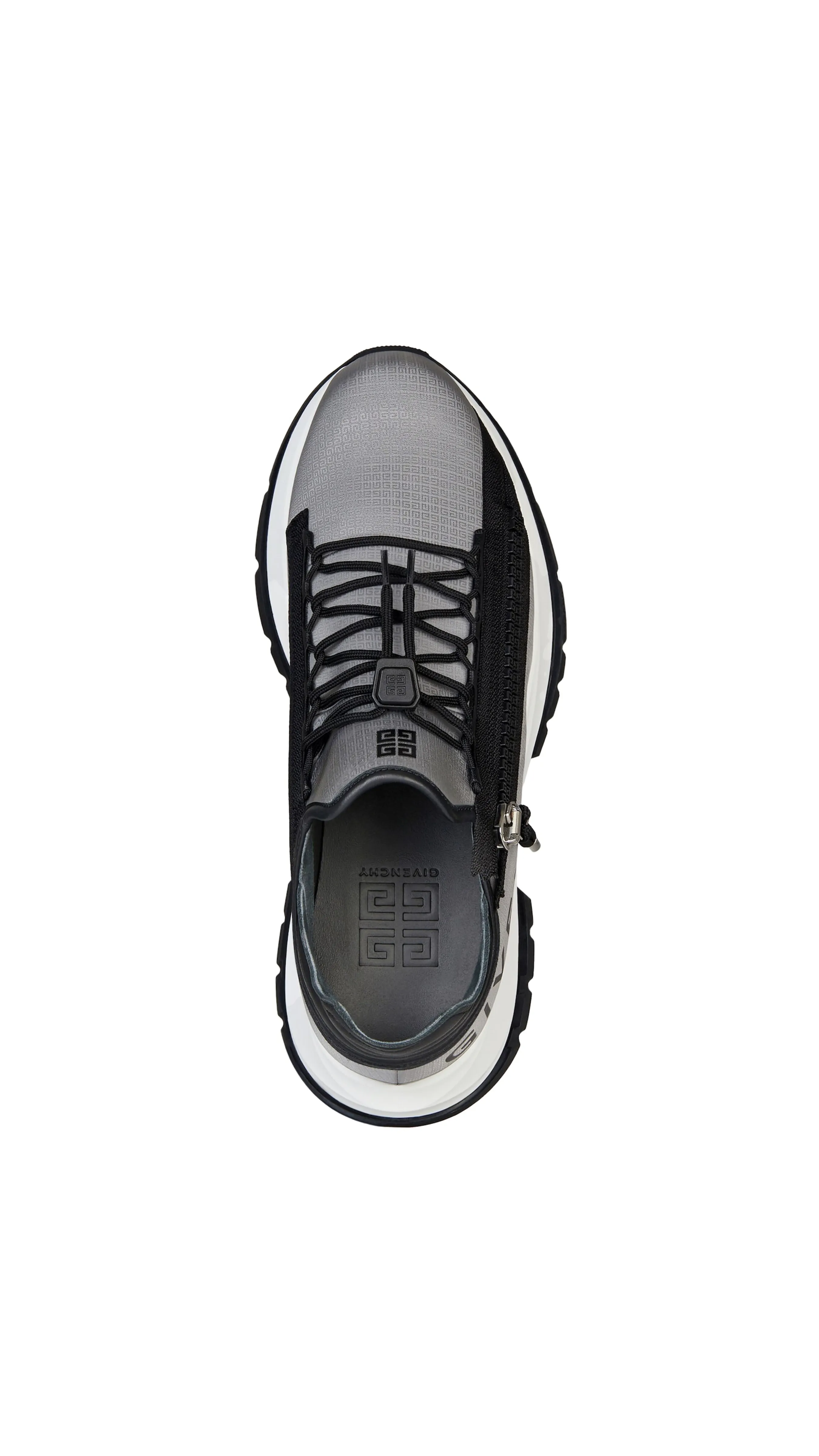 Spectre Runner Sneakers in 4G Synthetic Fiber with Zip - Grey/Black