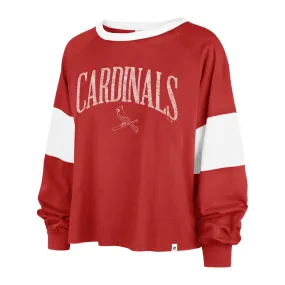 ST. LOUIS CARDINALS UPSIDE '47 RHEA LONG SLEEVE TEE WOMEN