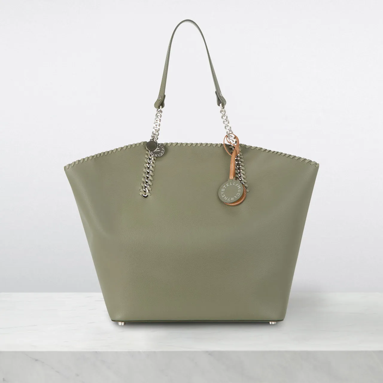 STELLA MCCARTNEY Falabella Chain Tote Bag - Mud