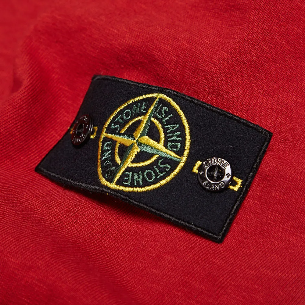 Stone Island Garment Dyed Pullover HoodyScarlet