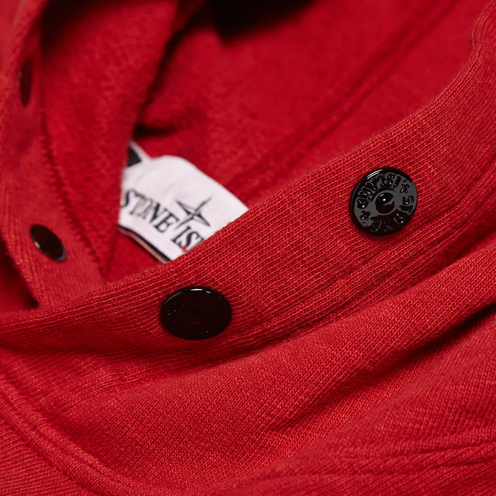 Stone Island Garment Dyed Pullover HoodyScarlet