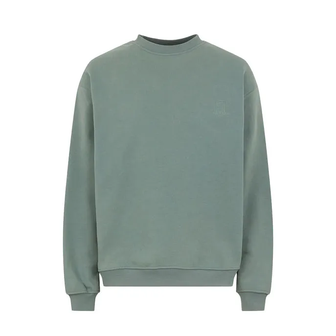 SWEATSHIRT WITH EMBROIDED LOGO Man Balsam Green