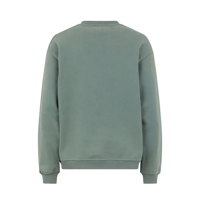 SWEATSHIRT WITH EMBROIDED LOGO Man Balsam Green