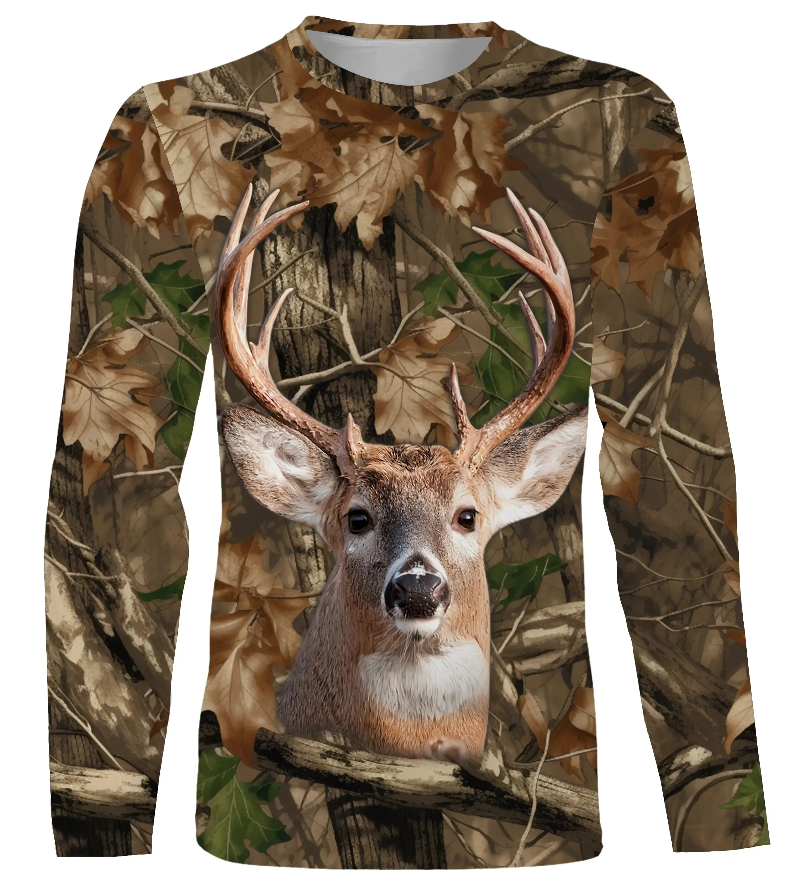 T-Shirt Cerf Dans La Forêt - Mode Camouflage Automne - CT22022444