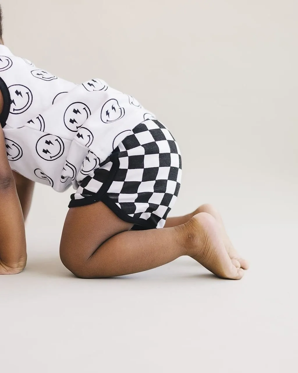 Tank & Shorts Set | Checkered Smiley