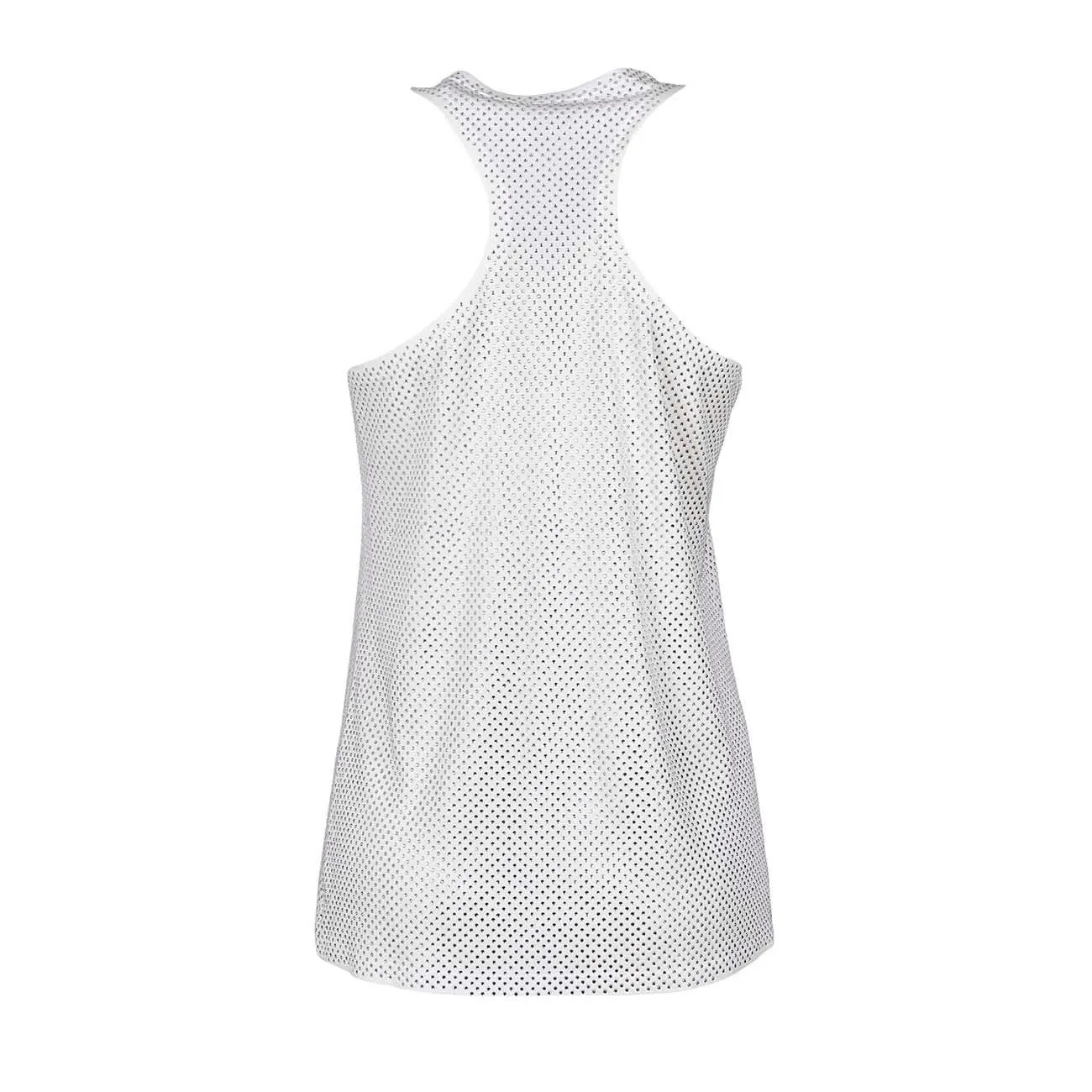 TANK TOP FULL STRASS Donna Bianco Crystal