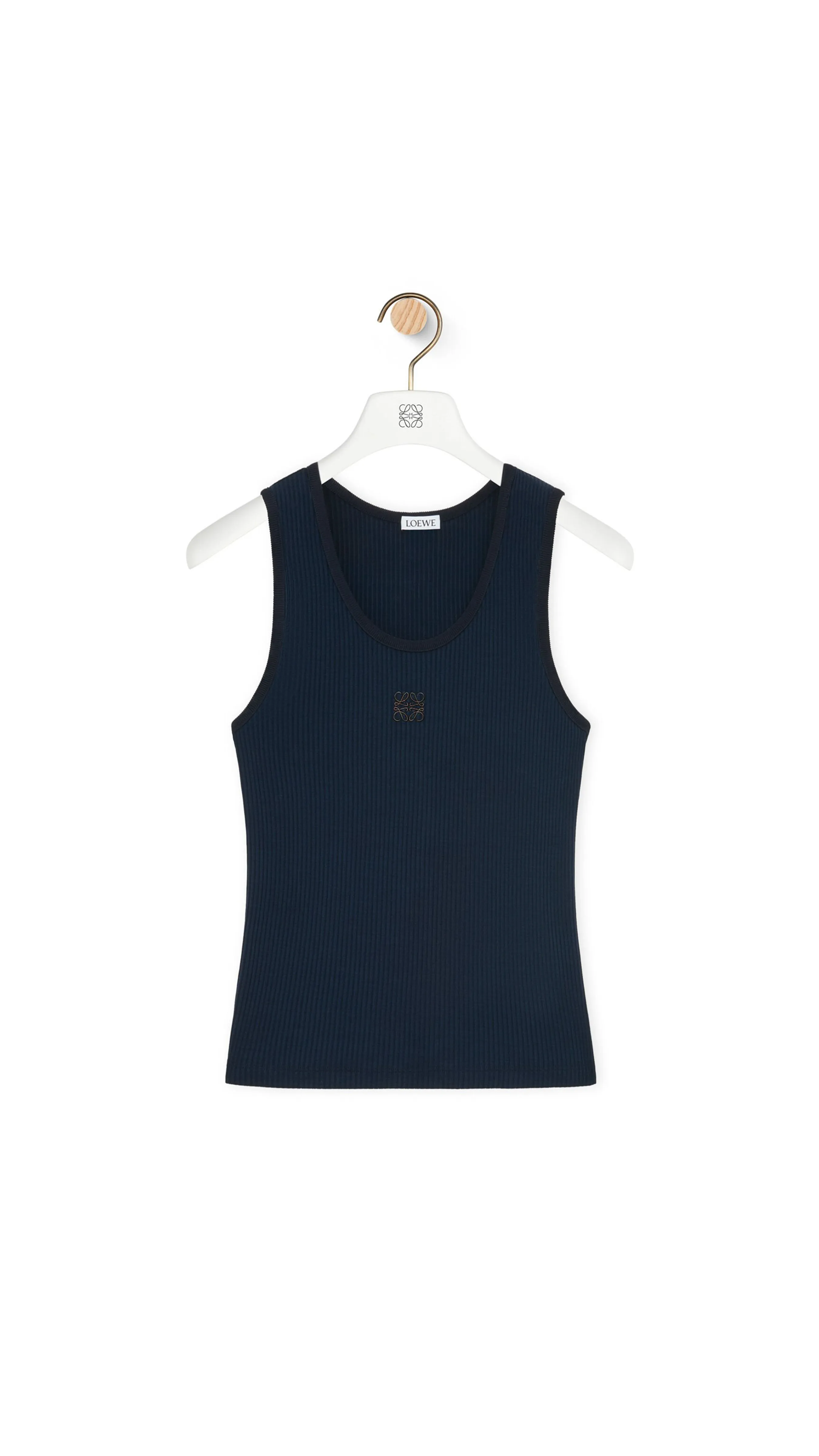 Tank Top in Silk - Deep Marine