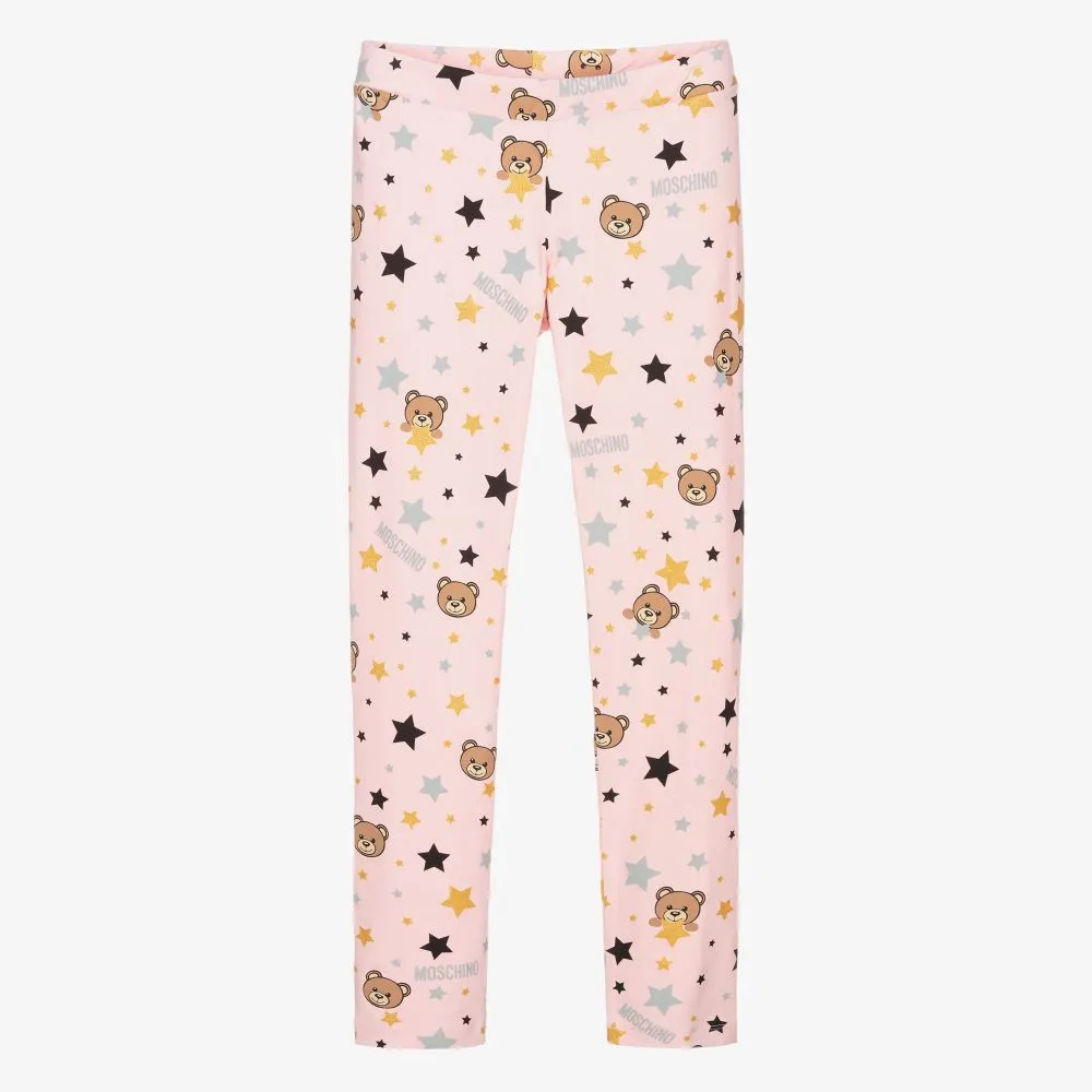 Teen Pink Cotton Leggings