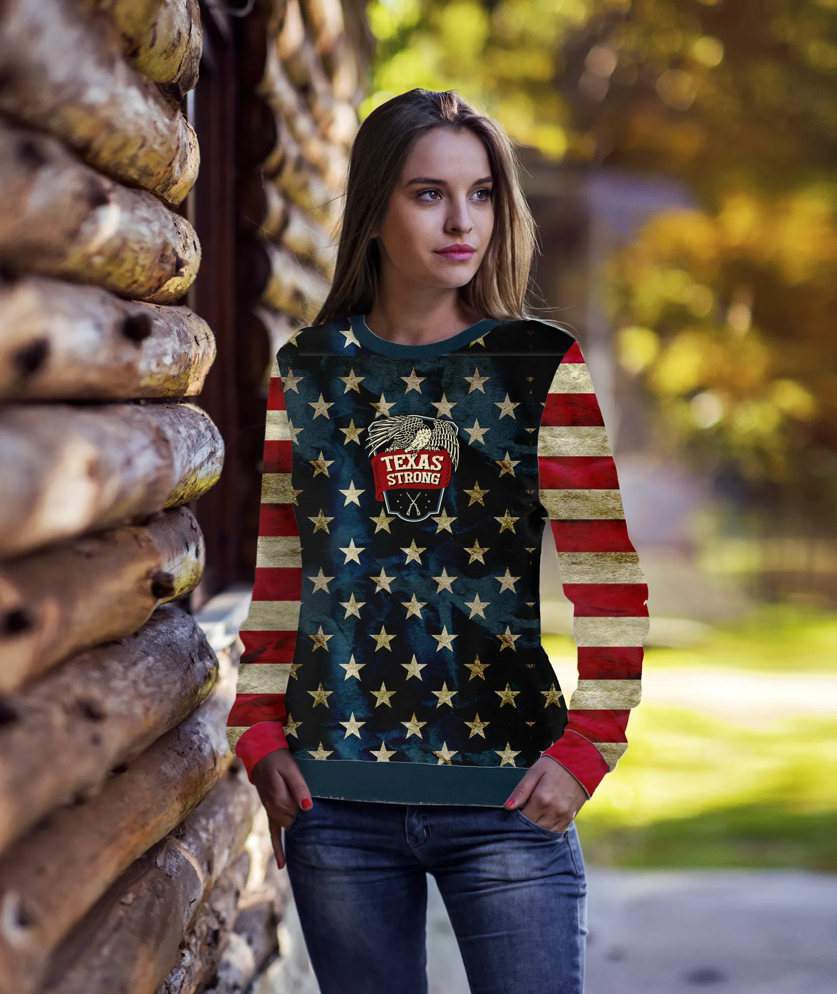 Texas Strong Unisex Sweatshirt Star Spangled