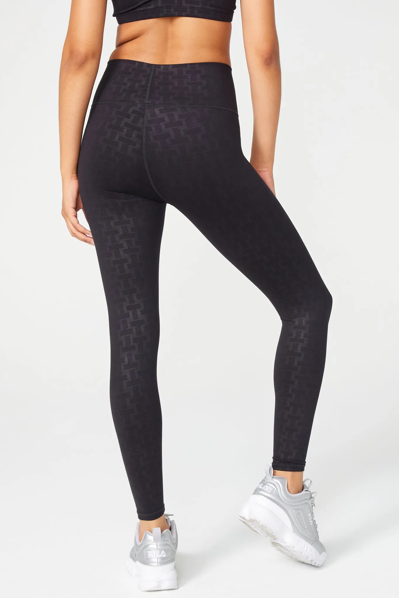 TLC Monogram Leggings in Jet Black