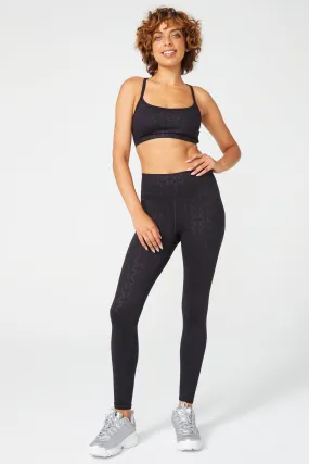 TLC Monogram Leggings in Jet Black