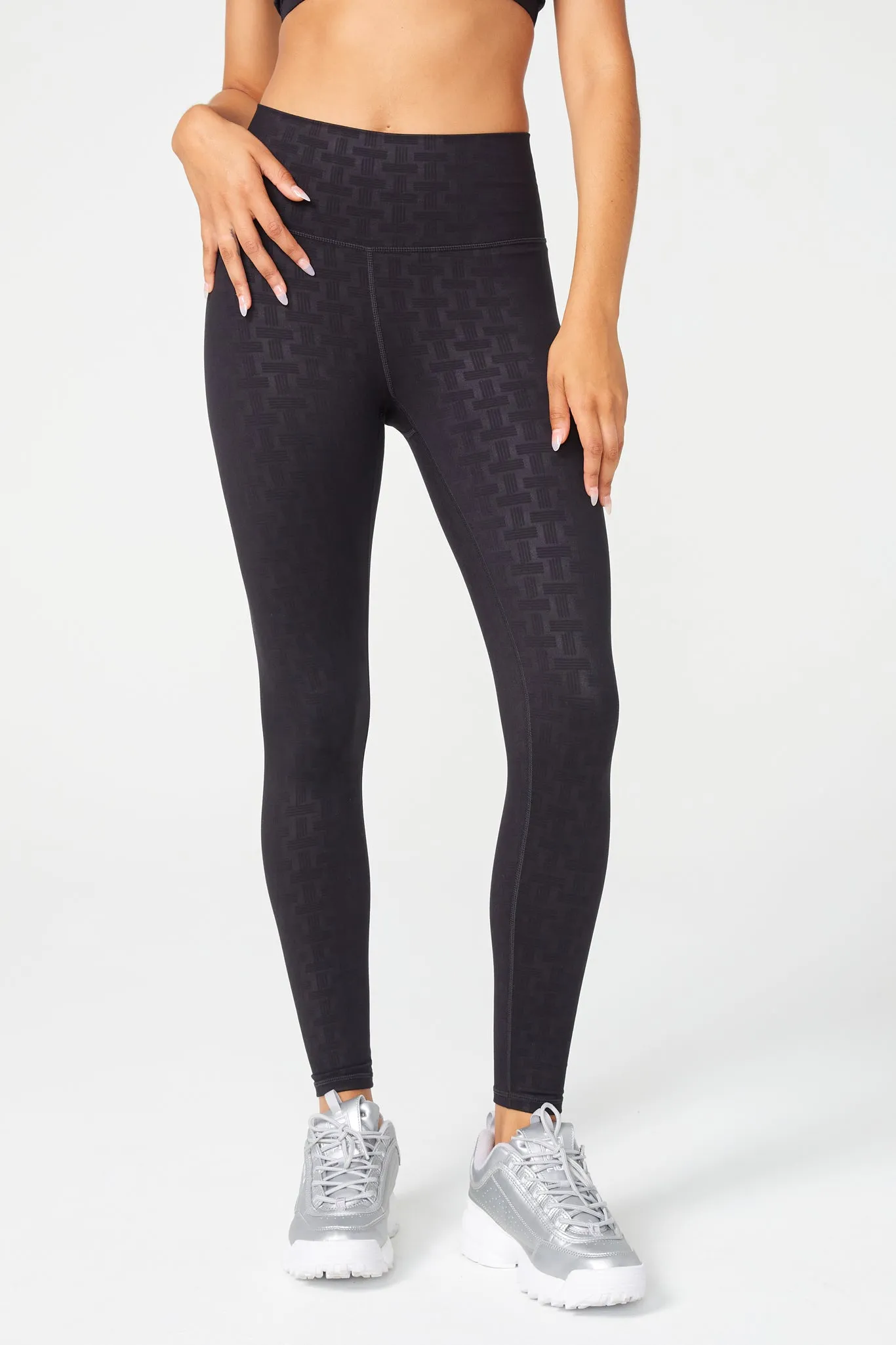 TLC Monogram Leggings in Jet Black