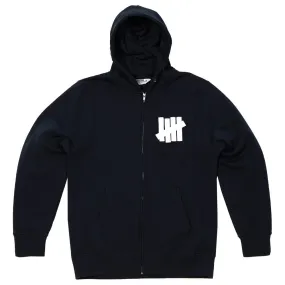 Undefeated 5 Strike Basic Pullover Zip HoodyNavy