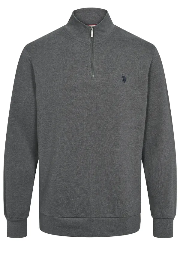 U.S. POLO ASSN. Half-Zip Sweatshirt Faik Dark Grey