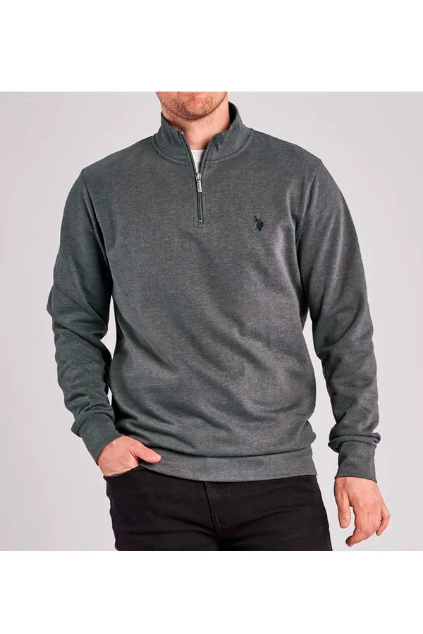 U.S. POLO ASSN. Half-Zip Sweatshirt Faik Dark Grey