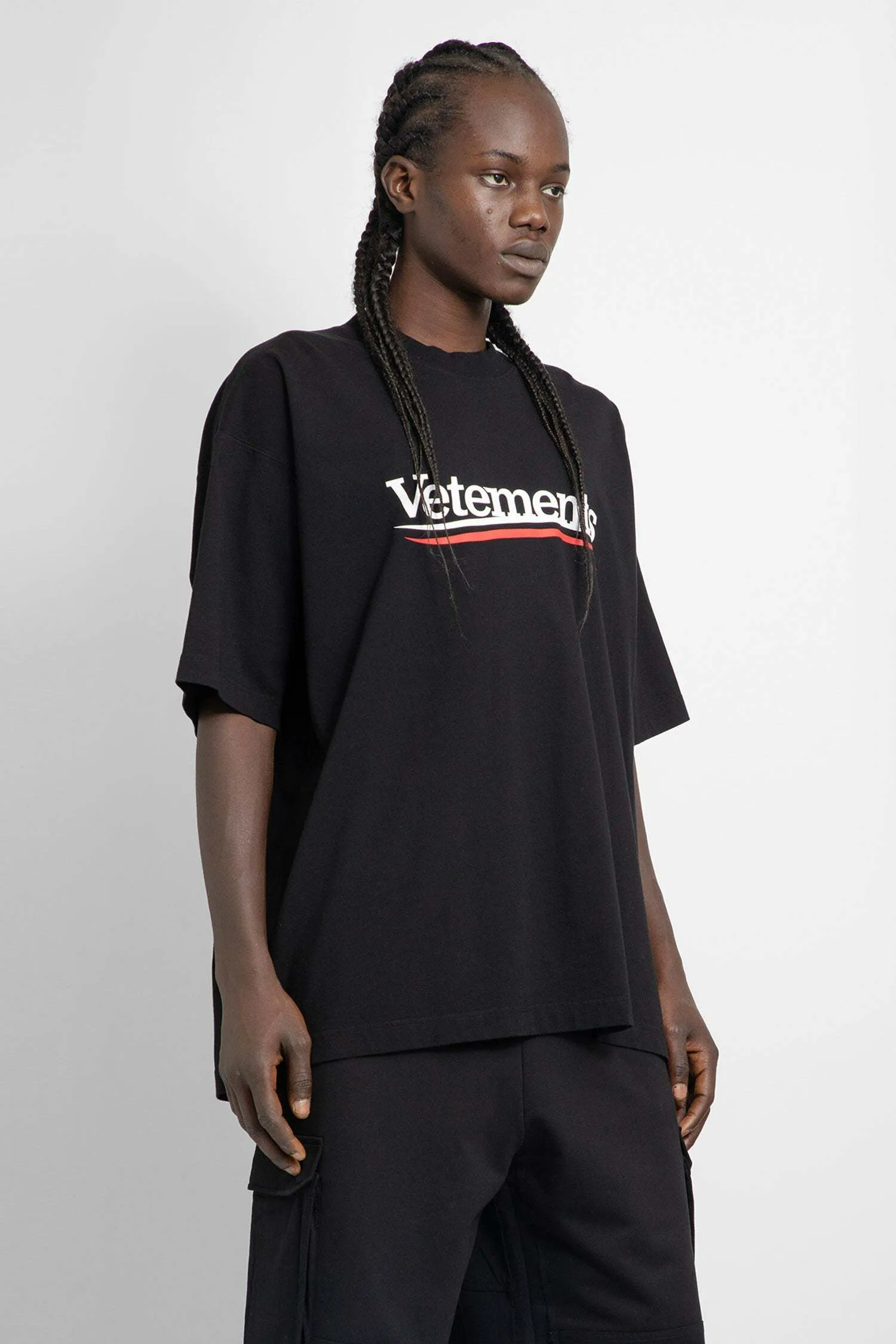 VETEMENTS  |Street Style Cotton Short Sleeves Oversized Logo T-Shirts