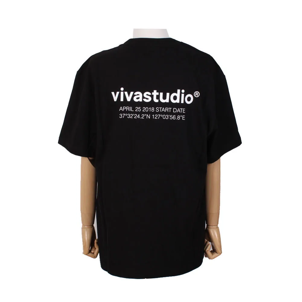 vivastudio  |Crew Neck Unisex Street Style Plain Cotton Short Sleeves