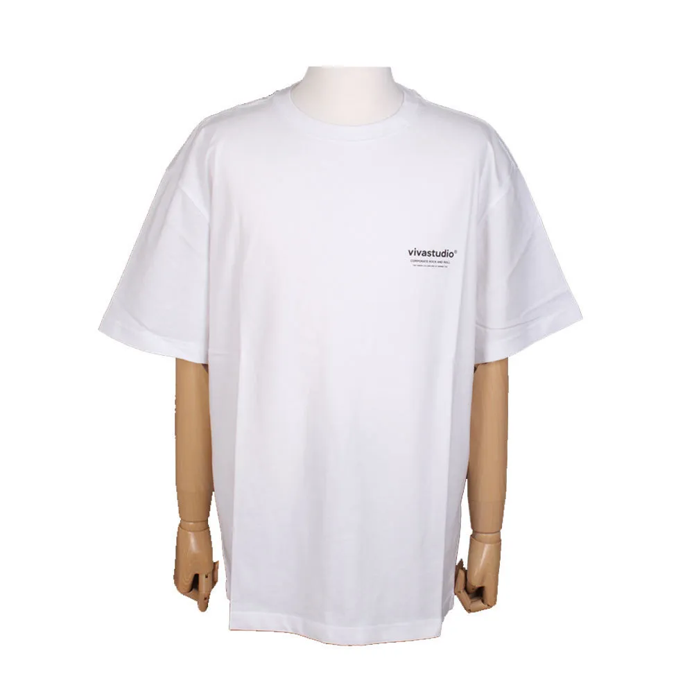 vivastudio  |Crew Neck Unisex Street Style Plain Cotton Short Sleeves