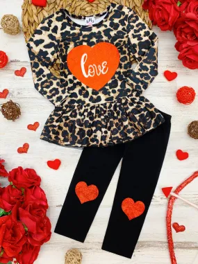 Wild Love Sparkle Patched Legging Set