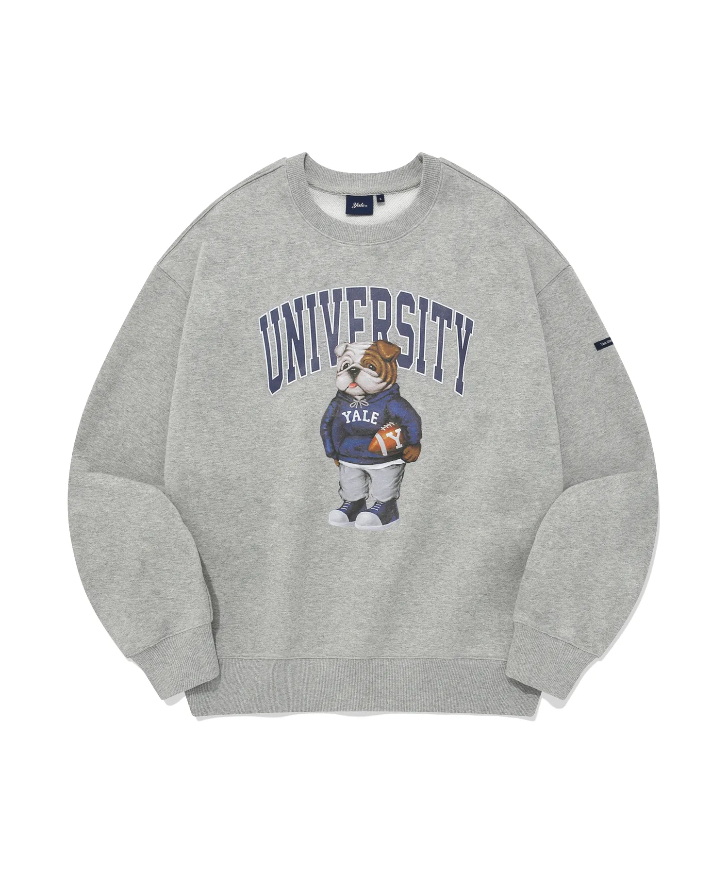 YALE  |Crew Neck Unisex Street Style Long Sleeves Plain Cotton