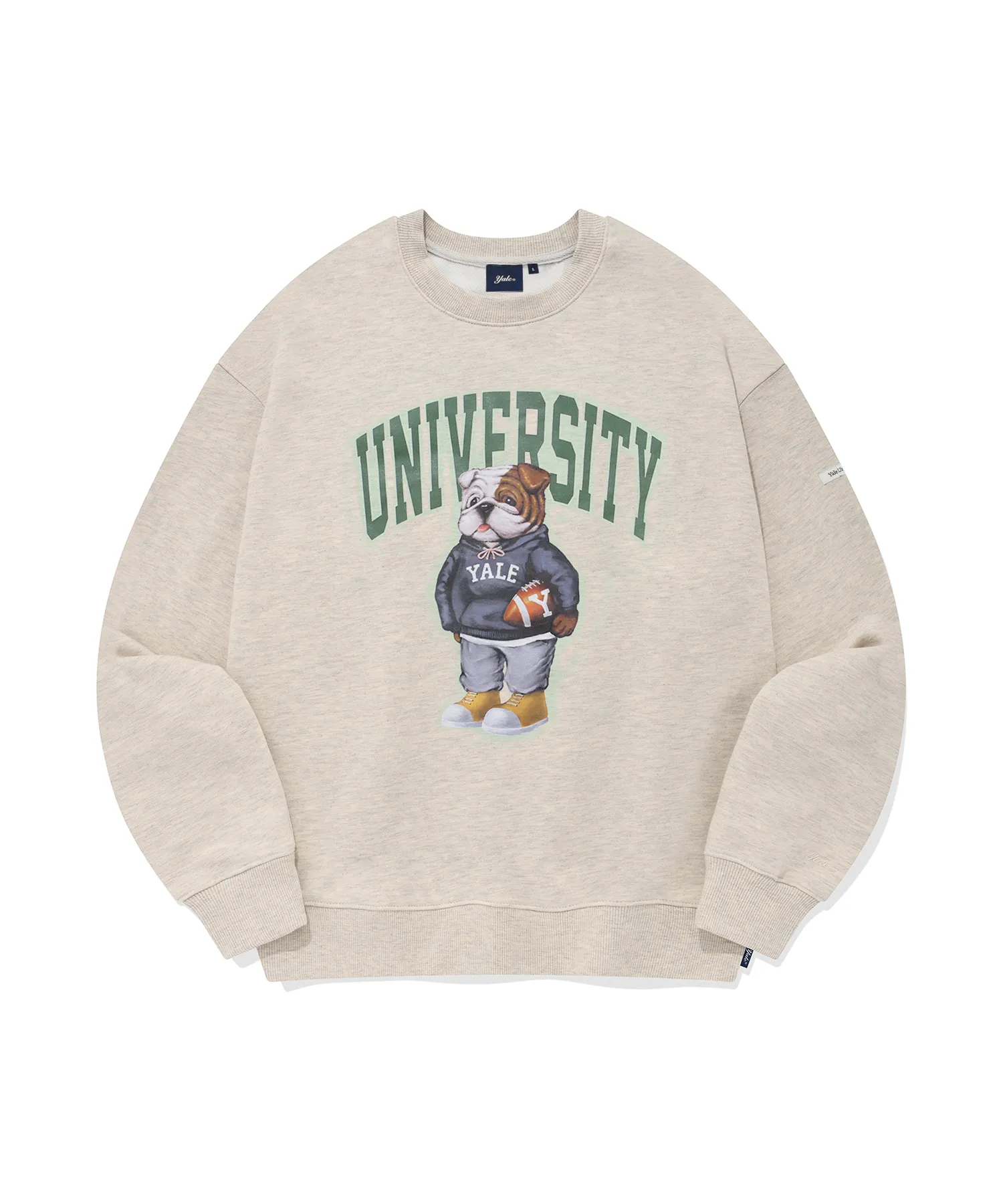 YALE  |Crew Neck Unisex Street Style Long Sleeves Plain Cotton