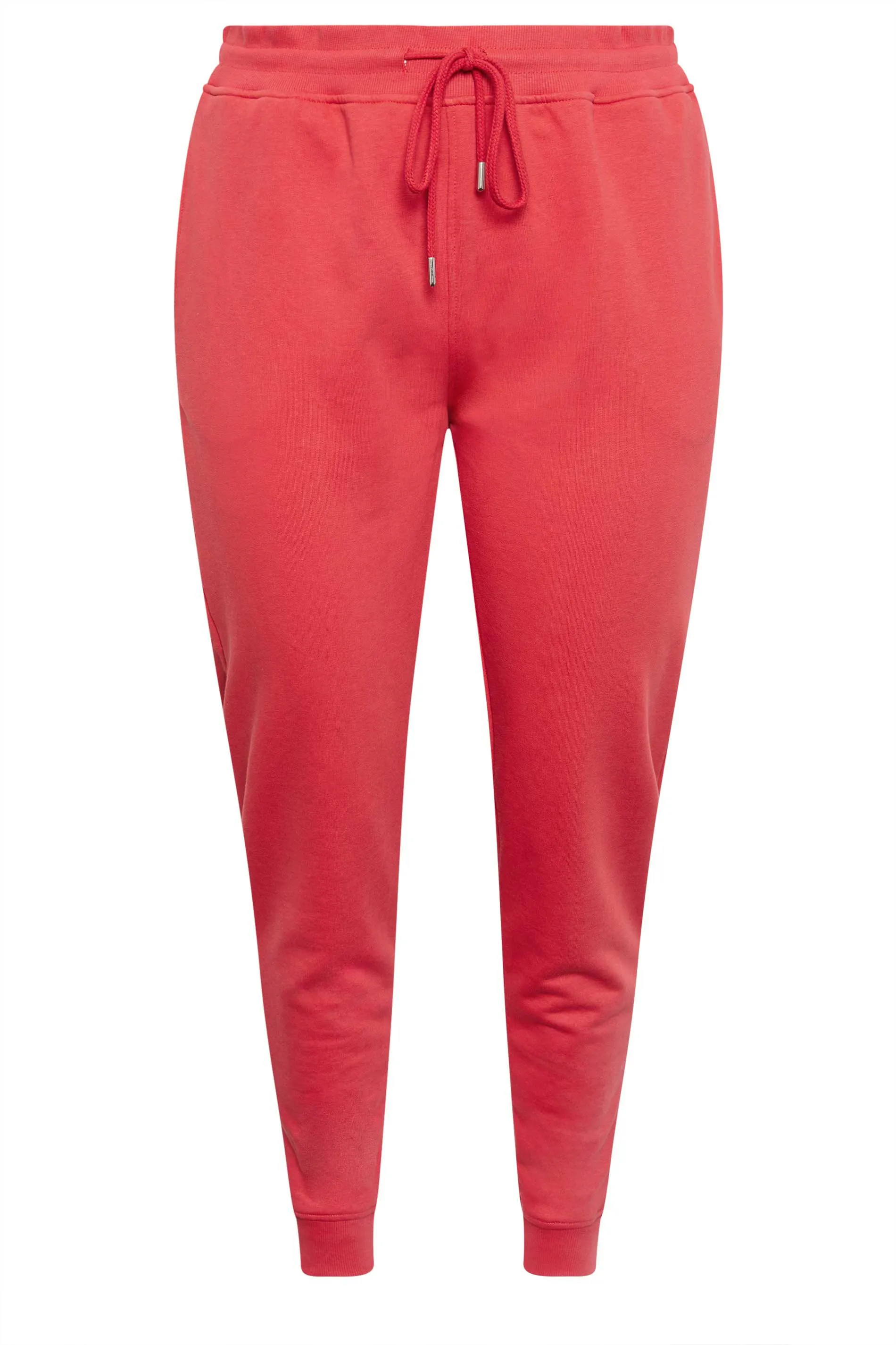 YOURS Curve Red Elasticated Stretch Joggers