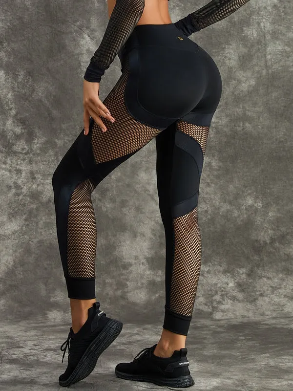 ZASUWA Female Net Style Booty Leggings